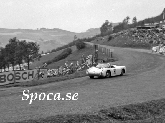 En BMW 700RS i den klassiska backtävlingen Schauinsland utanför Freiburg i Tyskland 1961